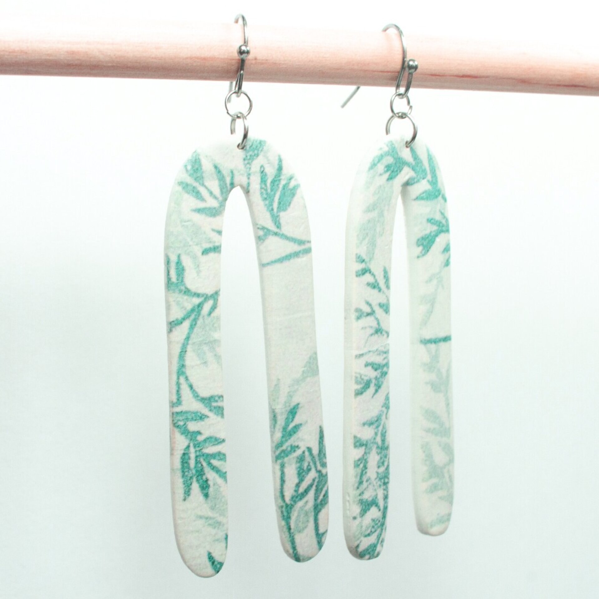 Pendientes Bambú verde - 3